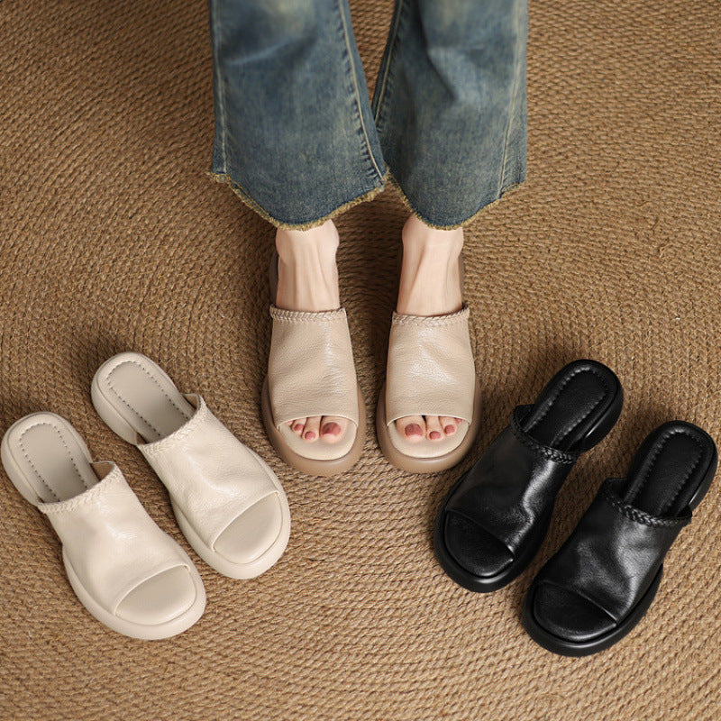 Aveline Genuine Leather Platform Sandals