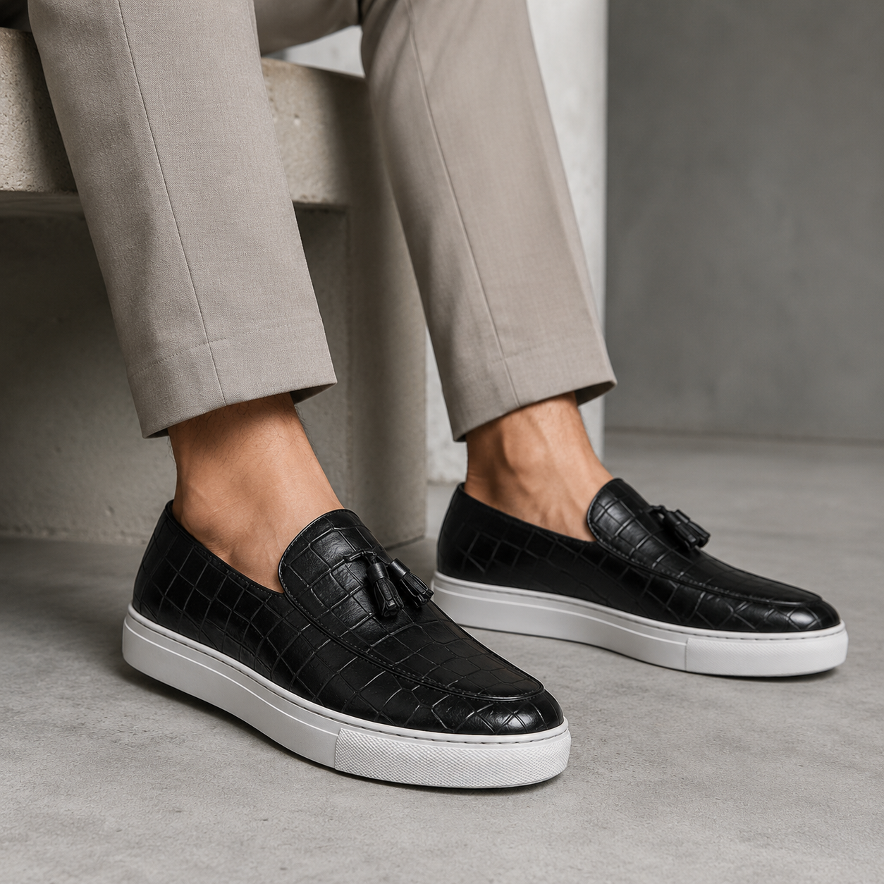 Feretti Leather Croc Sneakers