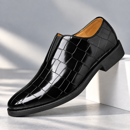 Weston Leather Croc Loafers