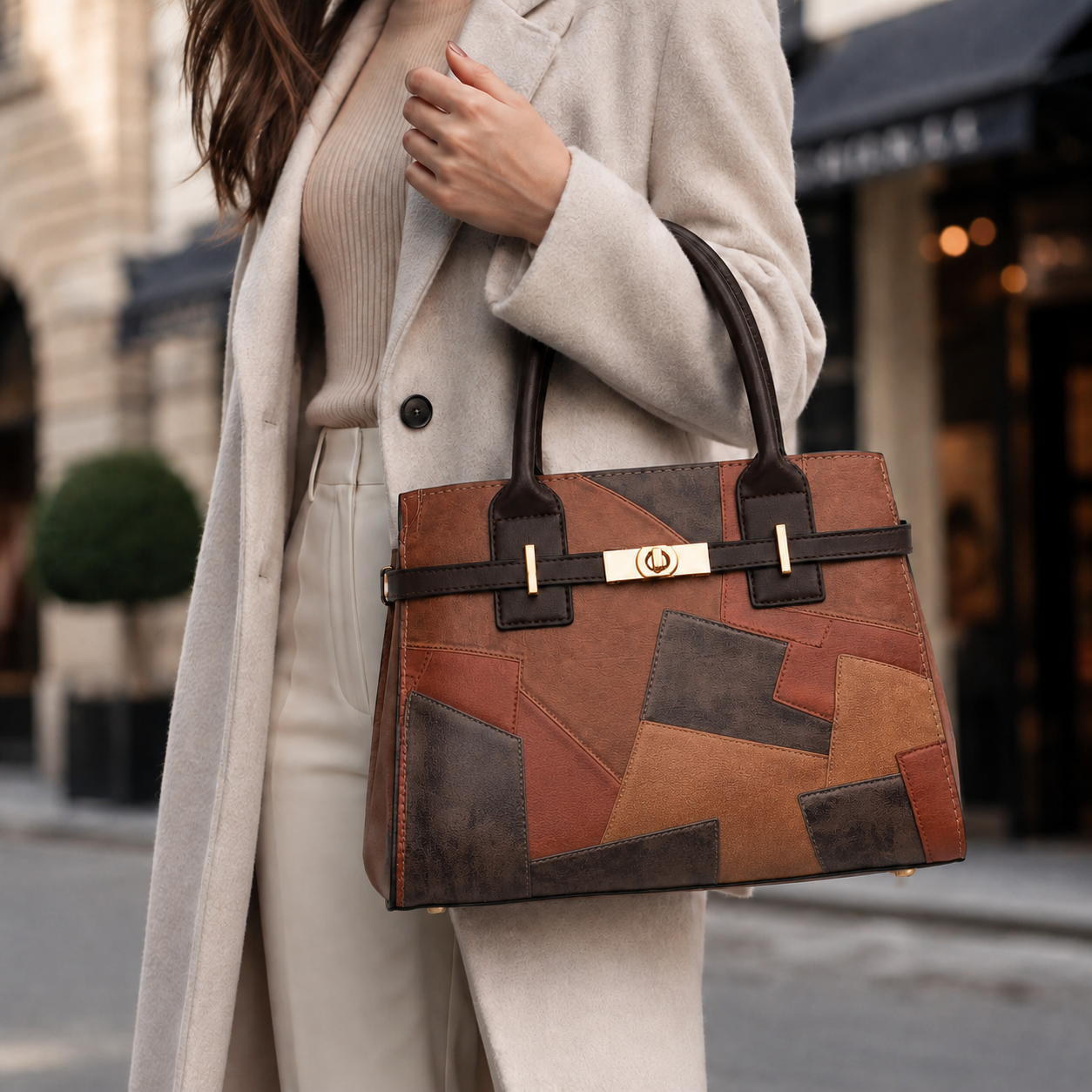 Elise Leather Patchwork Purse