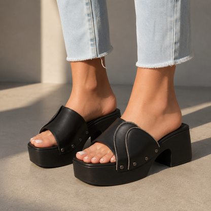 Valeria Leather Platform Sandals