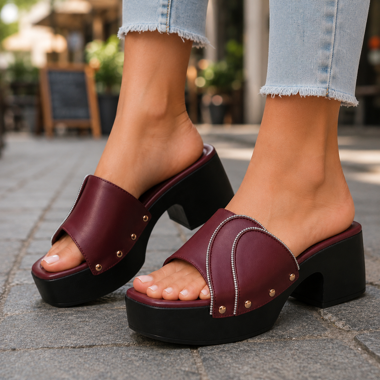 Valeria Leather Platform Sandals