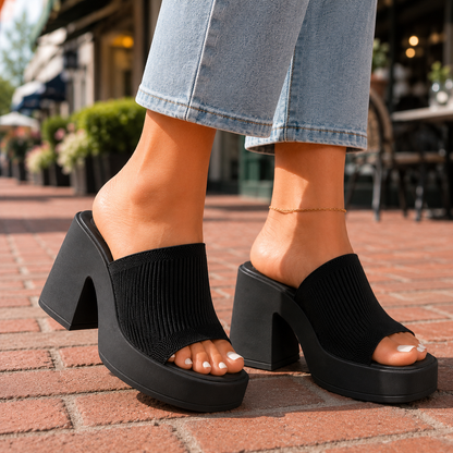 Elise Knit Platform Sandals