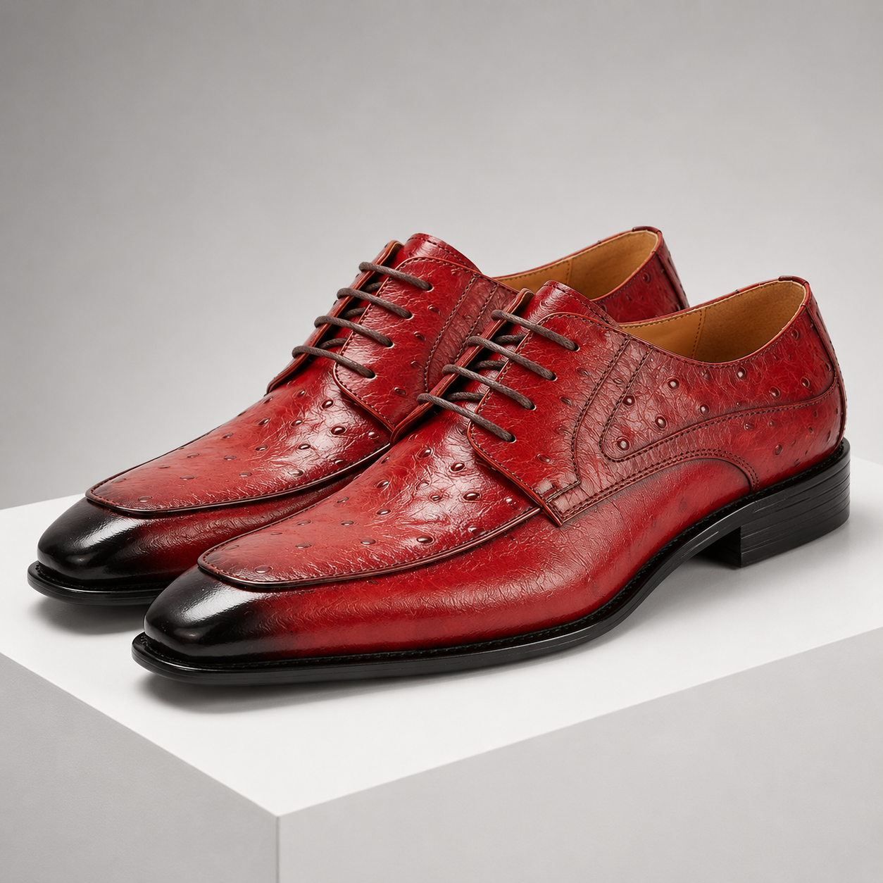 Montrose Genuine Leather Ostrich Shoes