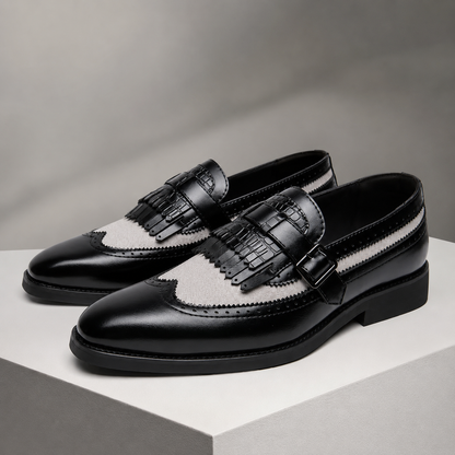 Moretti Leather Kiltie Loafers