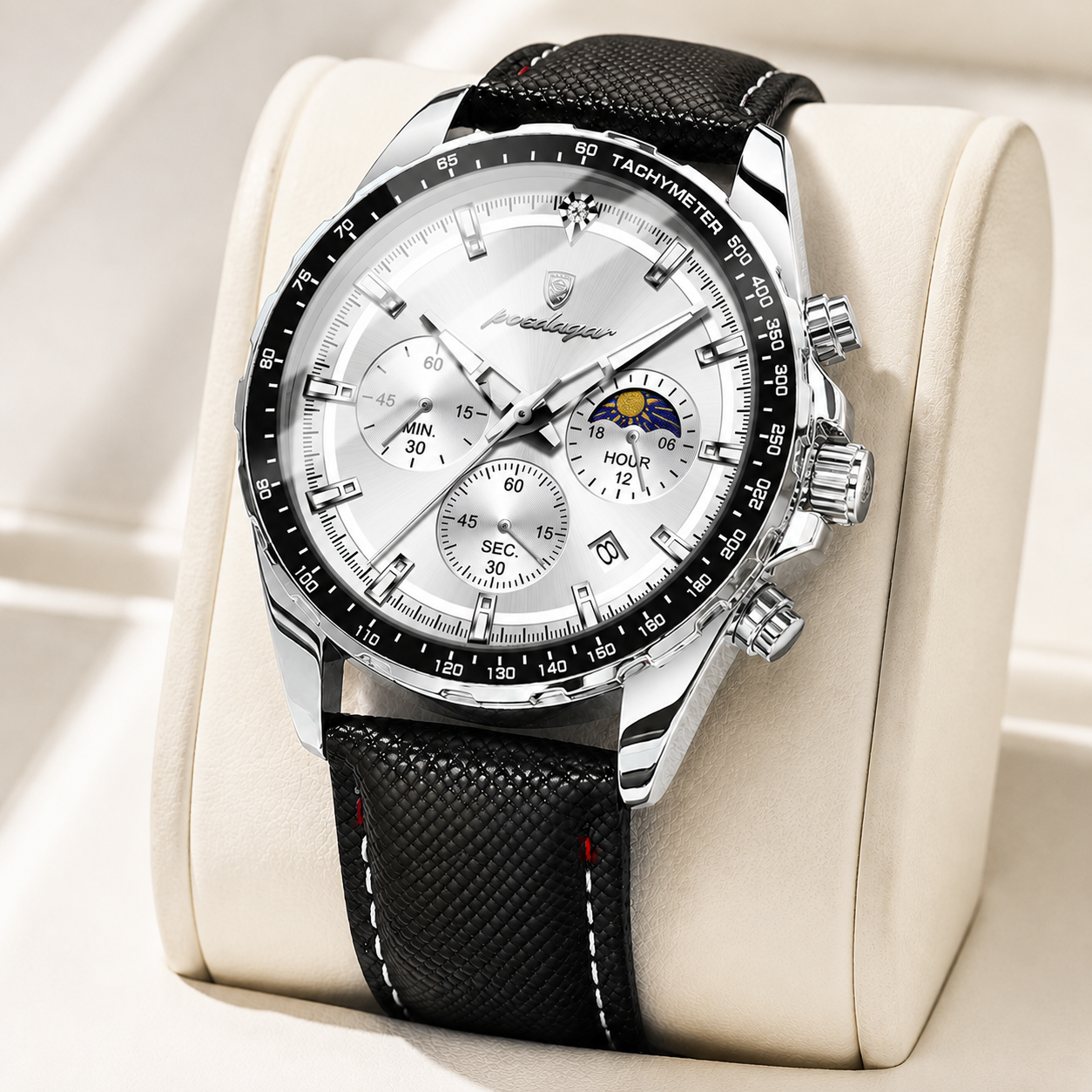 Moretti Leather Chronograph Watch