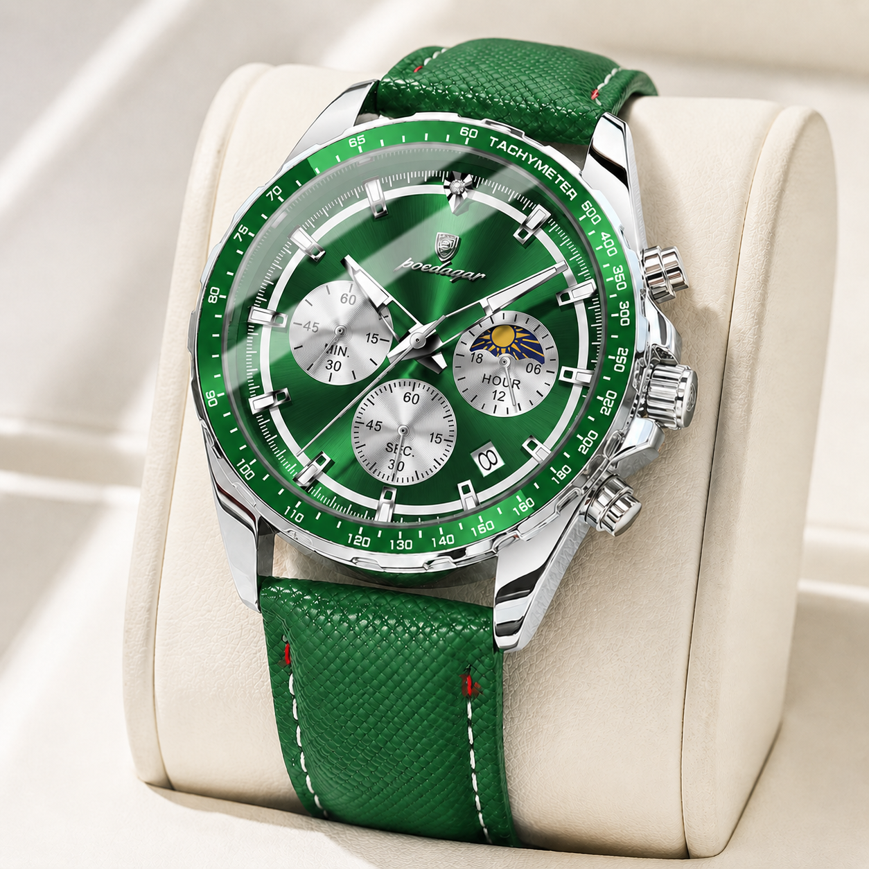 Moretti Leather Chronograph Watch