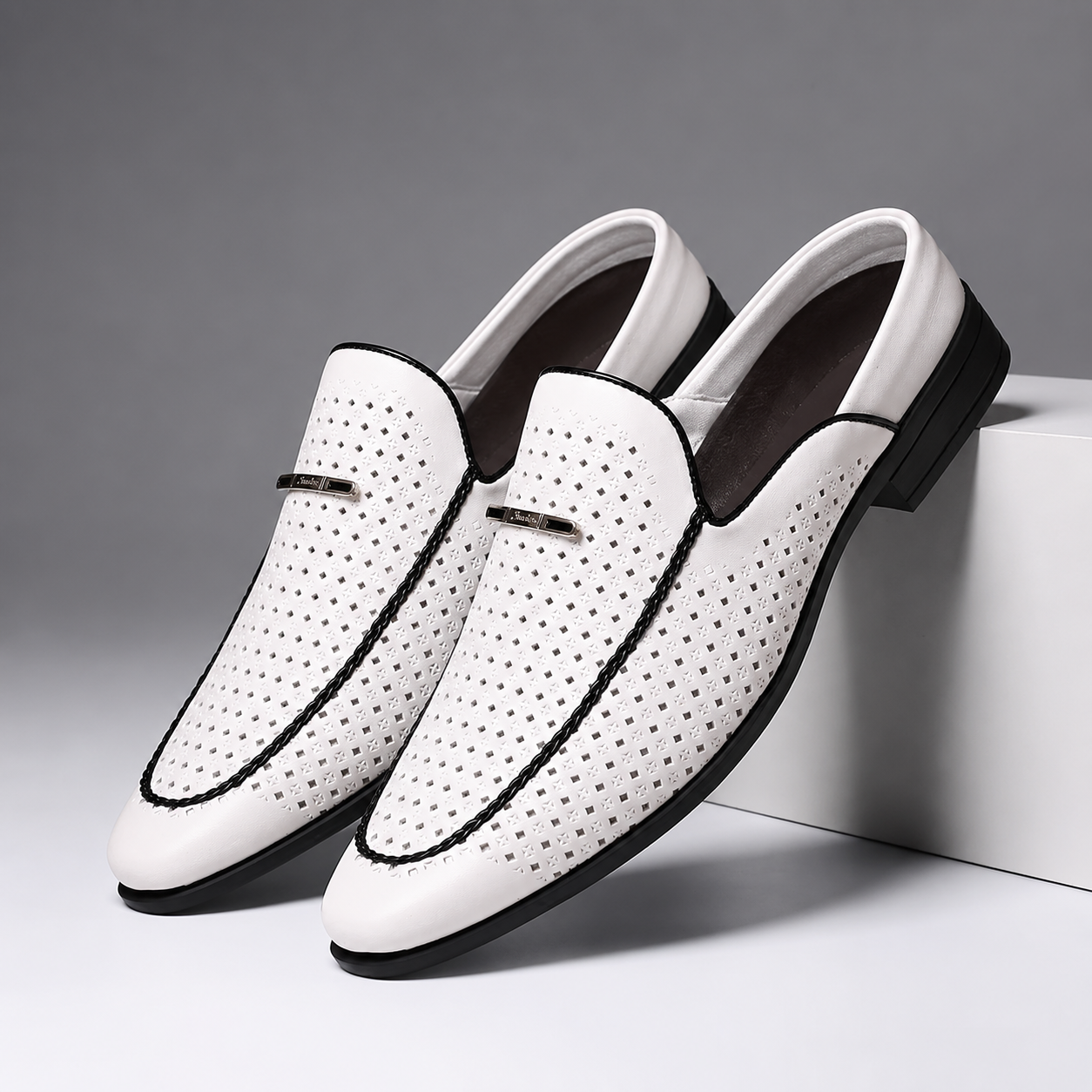 Caspian Leather Slip-On Shoes