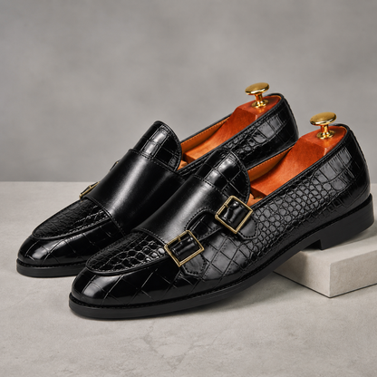 Montrose Leather Croc Loafers