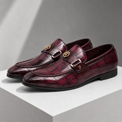 Montaro Leather Croc Loafers