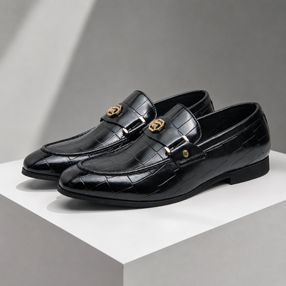 Montaro Leather Croc Loafers