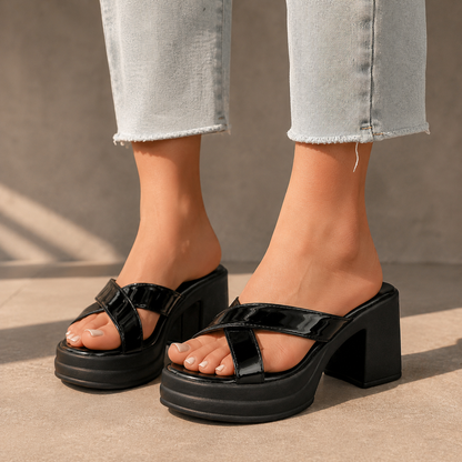 Mirella Leather Platform Sandals