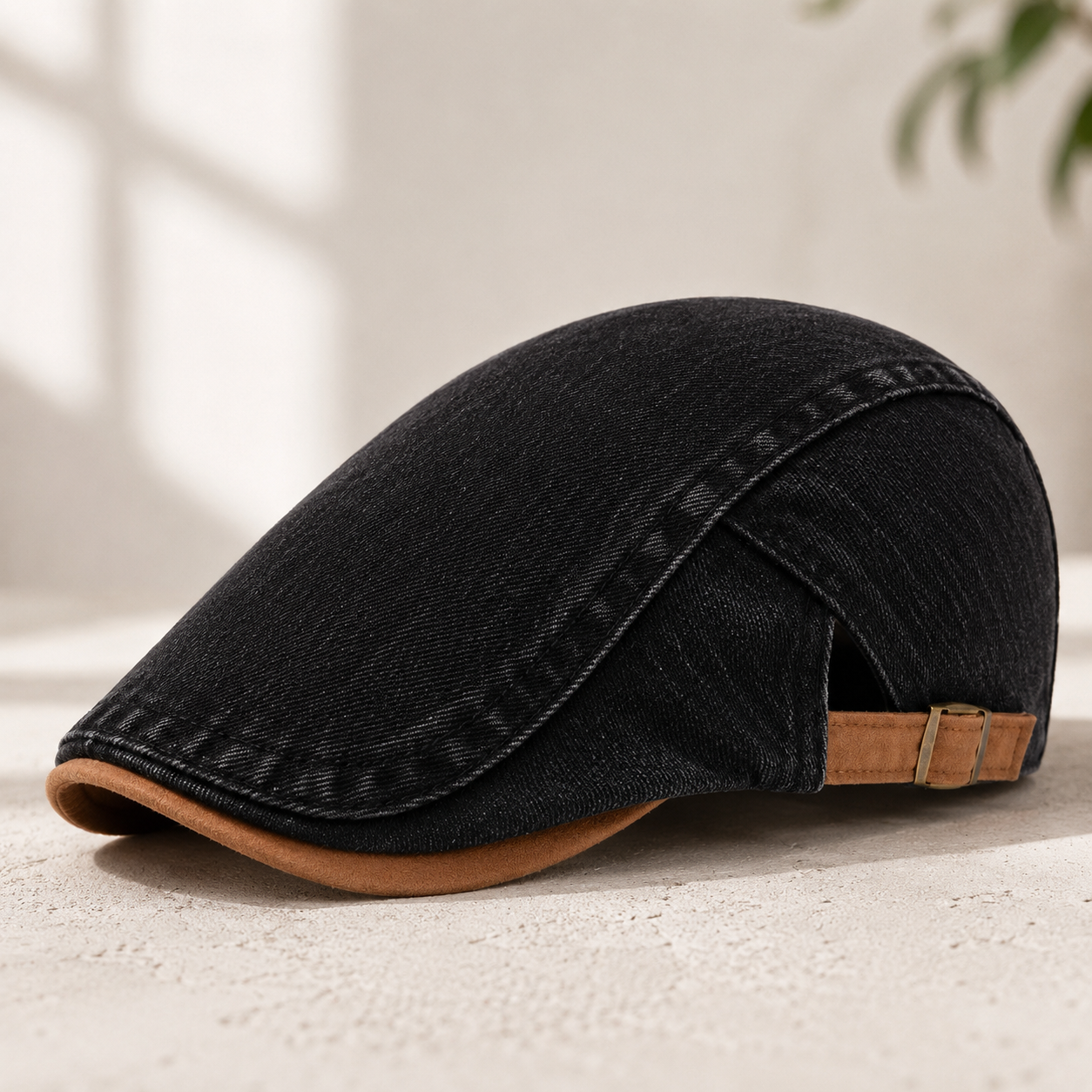 Caspian Denim Adjustable Flat Cap