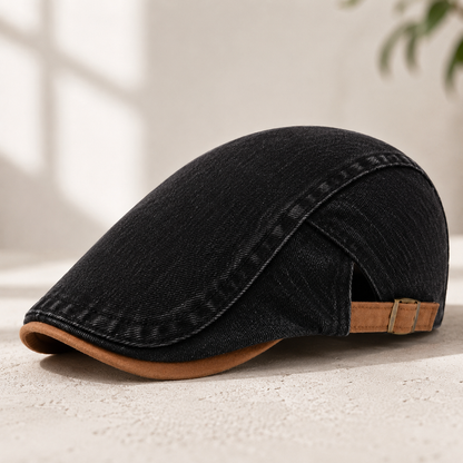 Caspian Denim Adjustable Flat Cap