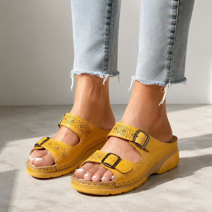 Elara Leather Orthopedic Sandals