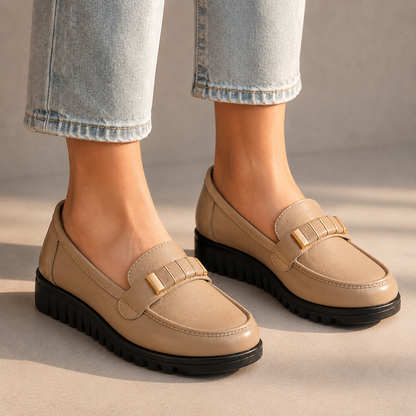 Alessia Leather Lug Sole Loafers