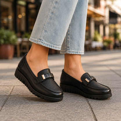 Alessia Leather Lug Sole Loafers