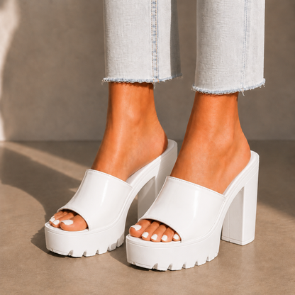 Lavita Leather Platform Heels
