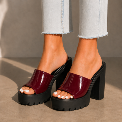 Lavita Leather Platform Heels
