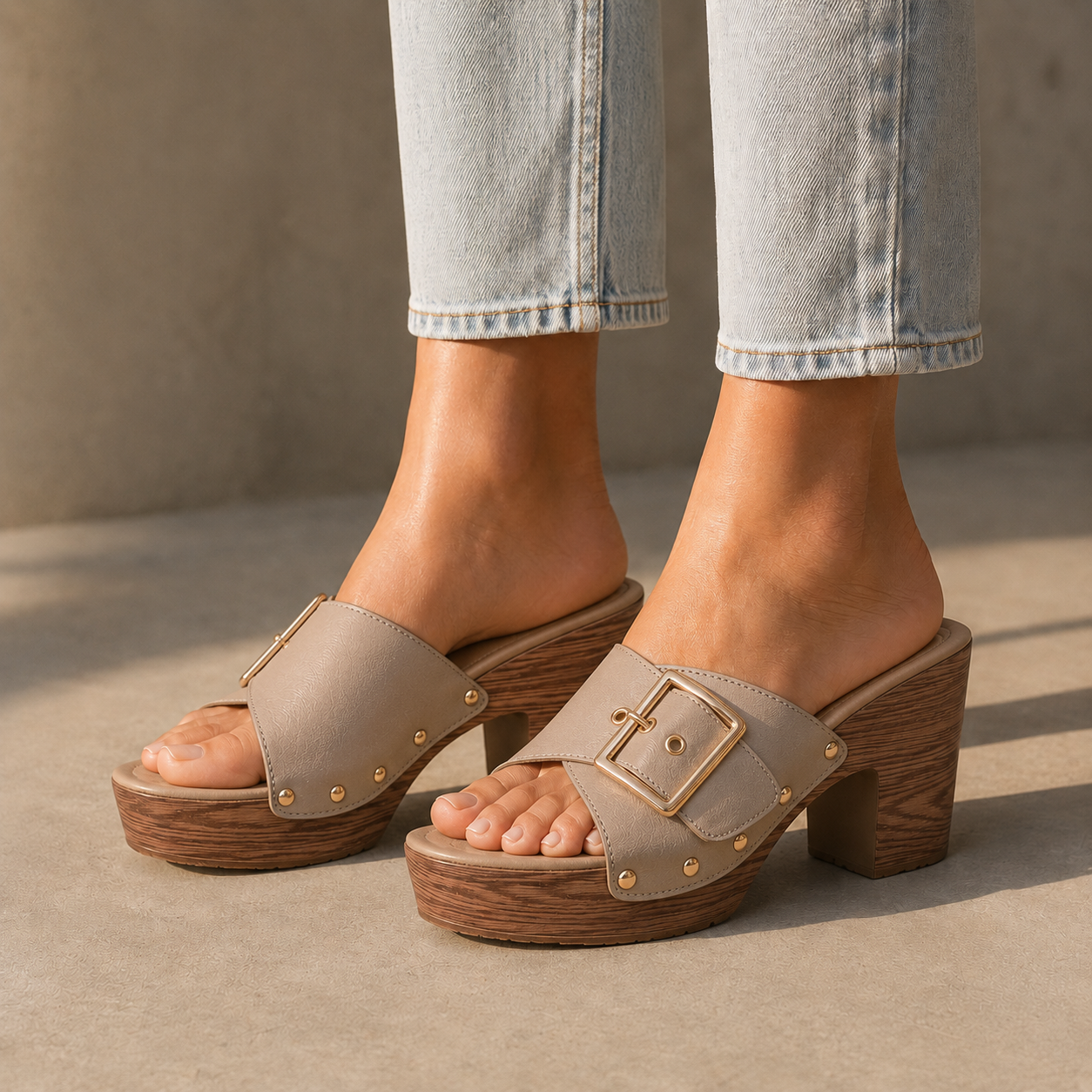 Elise Leather Platform Heels