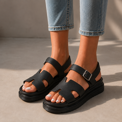 Nora Leather Platform Sandals
