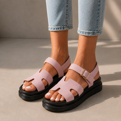 Nora Leather Platform Sandals