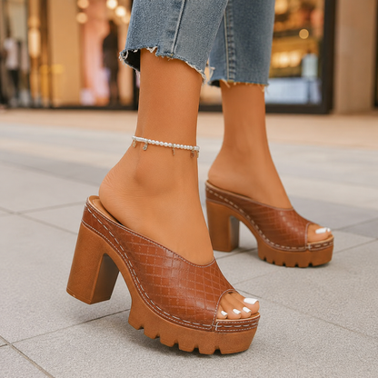 Mercer Leather Platform Heels
