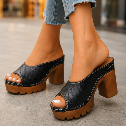 Mercer Leather Platform Heels