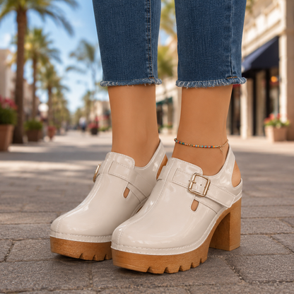 Amara Leather Platform Heels