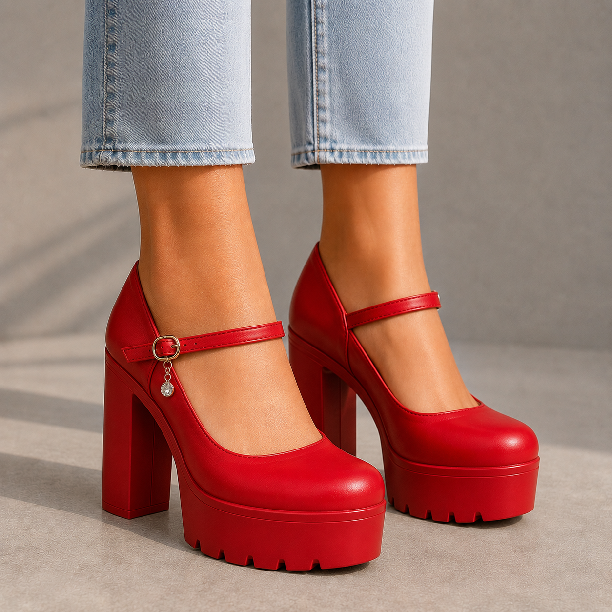 Vera Leather Platform Heels