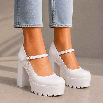 Vera Leather Platform Heels
