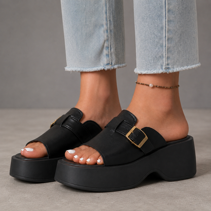 Vera Leather Platform Sandals