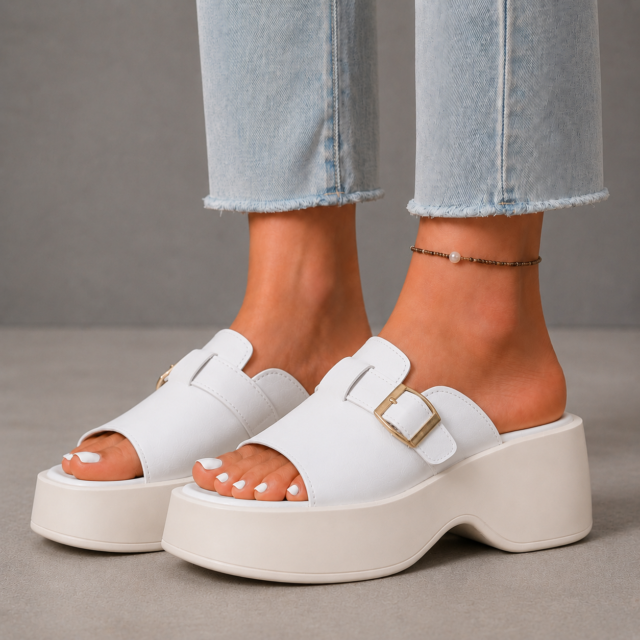 Vera Leather Platform Sandals