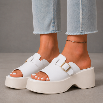Vera Leather Platform Sandals