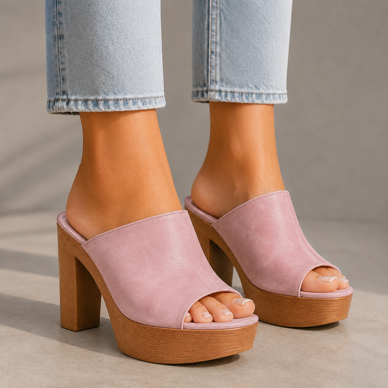 Alessia Leather Platform Heels