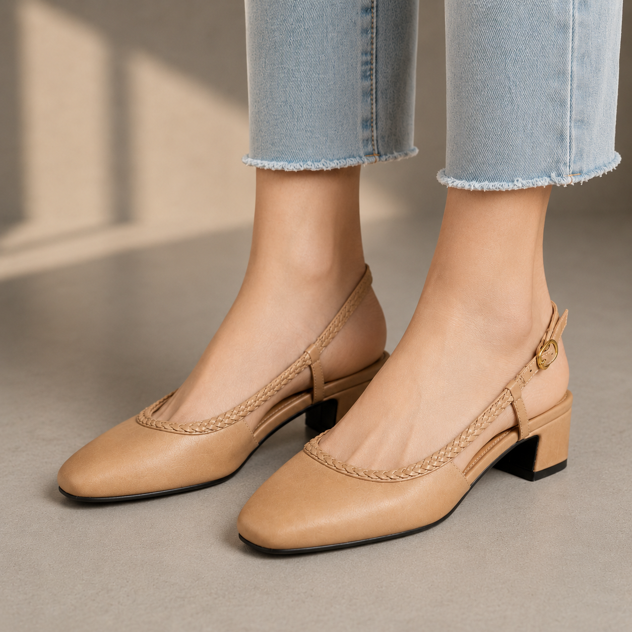 Elara Genuine Leather Pumps