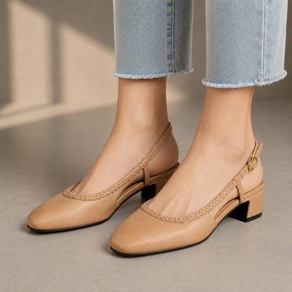 Elara Genuine Leather Pumps