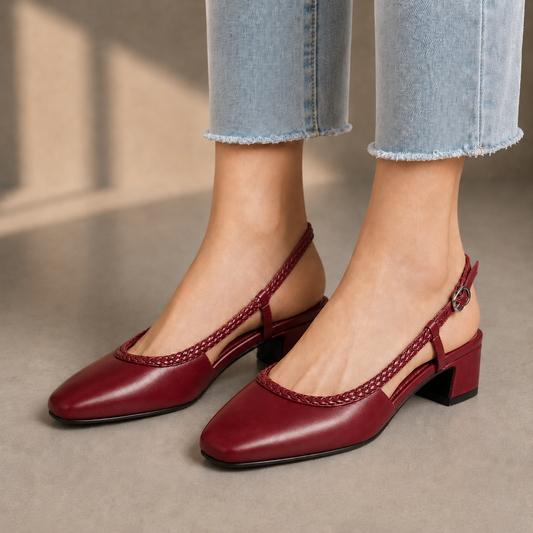 Elara Genuine Leather Pumps
