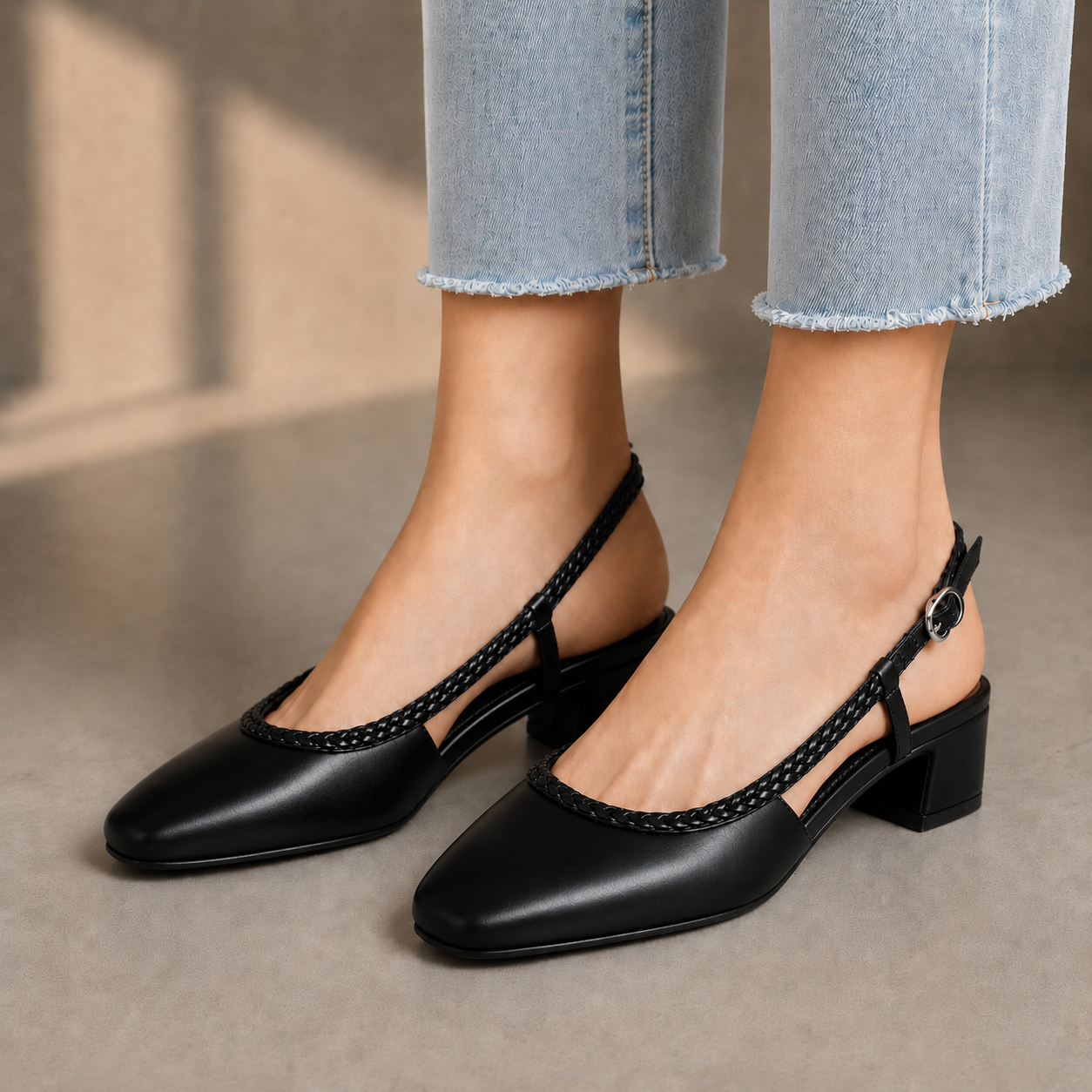 Elara Genuine Leather Pumps