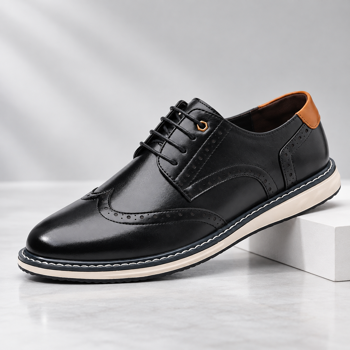 Alder Leather Brogue Shoes