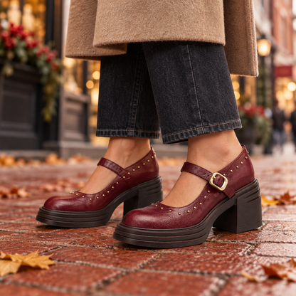 Serena Genuine Leather Mary Janes