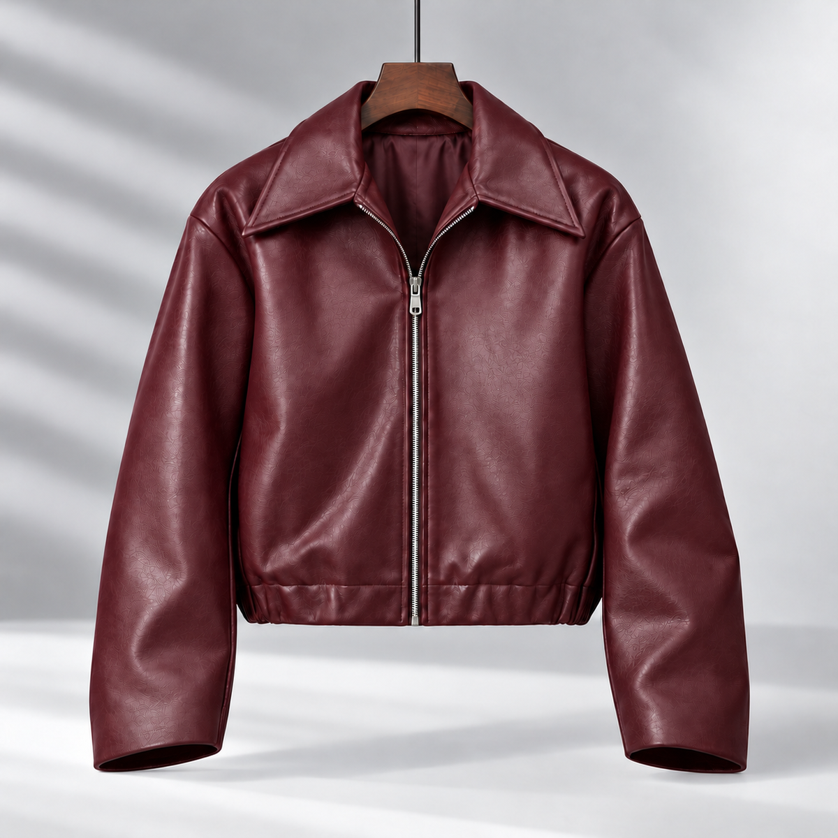 Noelle Leather Cropped Jacket