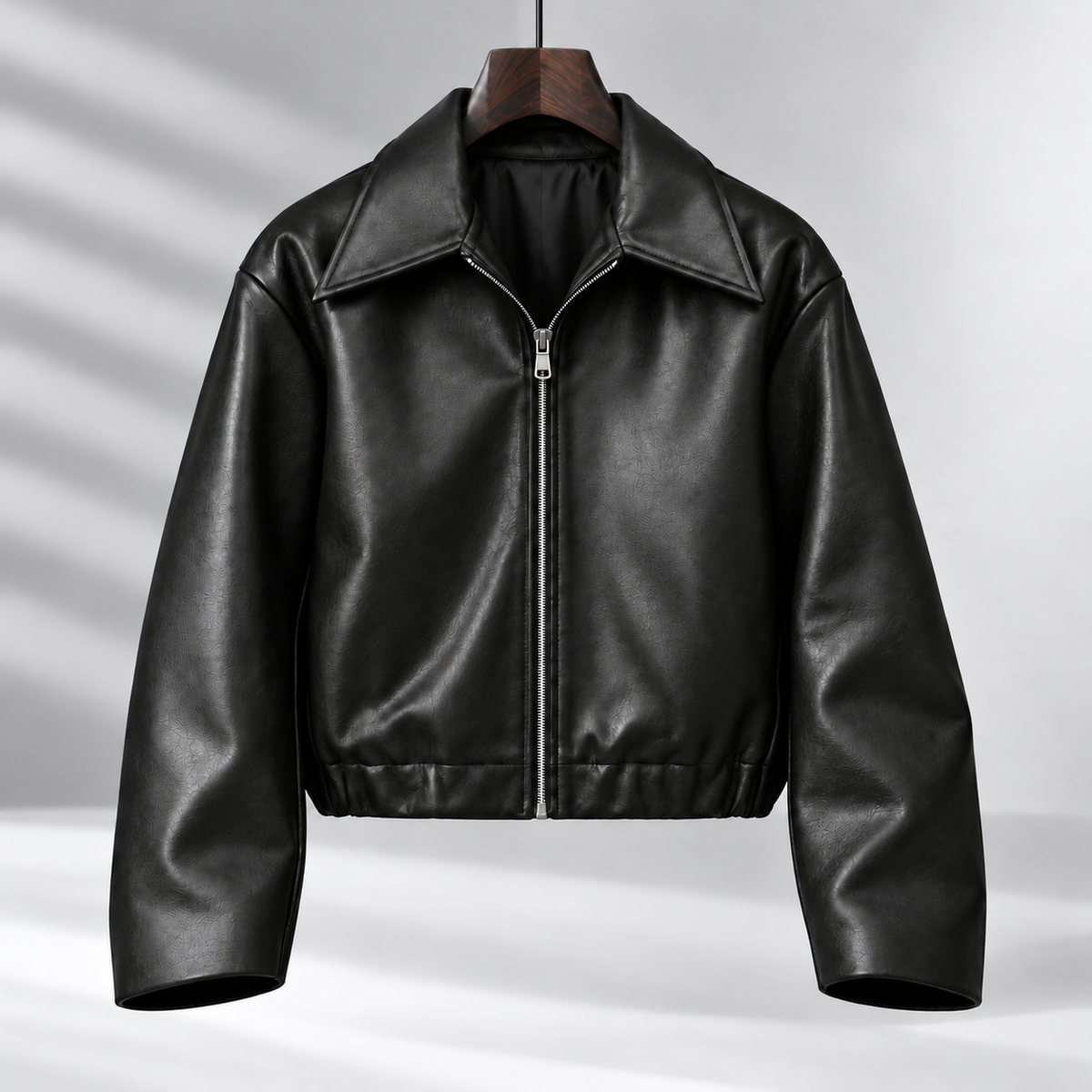 Noelle Leather Cropped Jacket