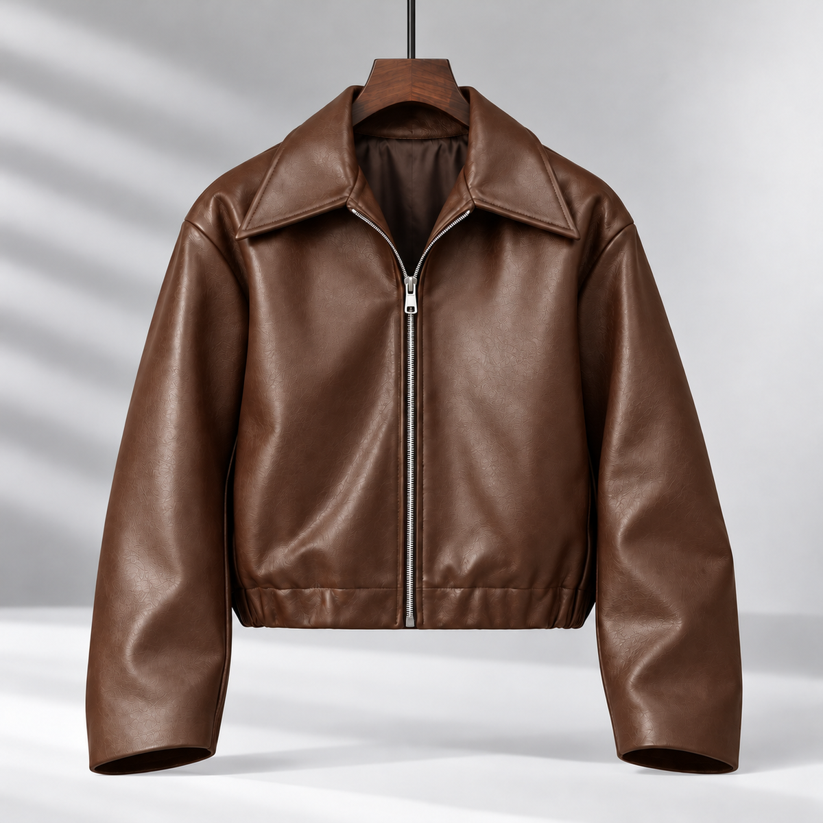 Noelle Leather Cropped Jacket