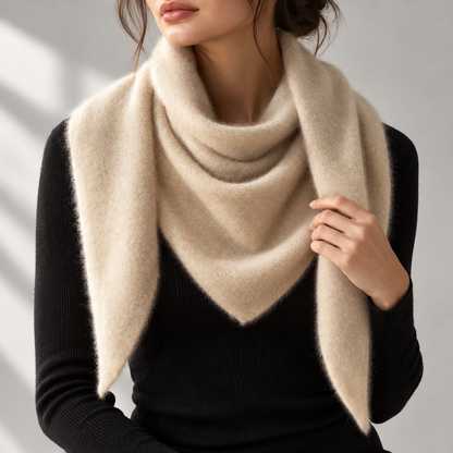 Noelle Pure Cashmere Triangle Scarf