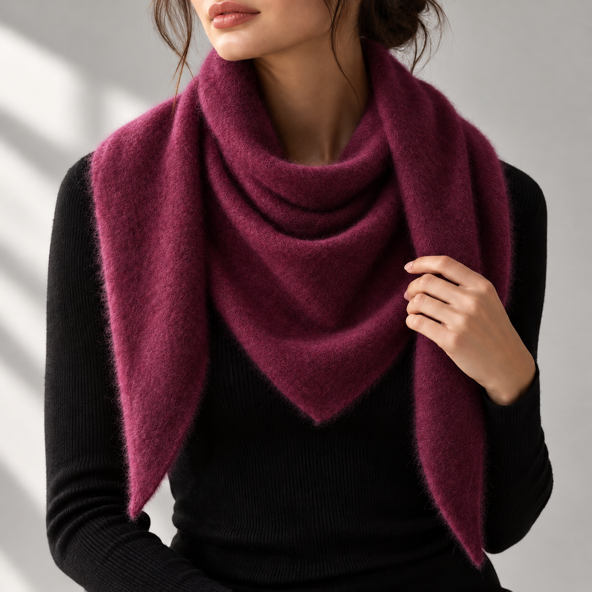 Noelle Pure Cashmere Triangle Scarf