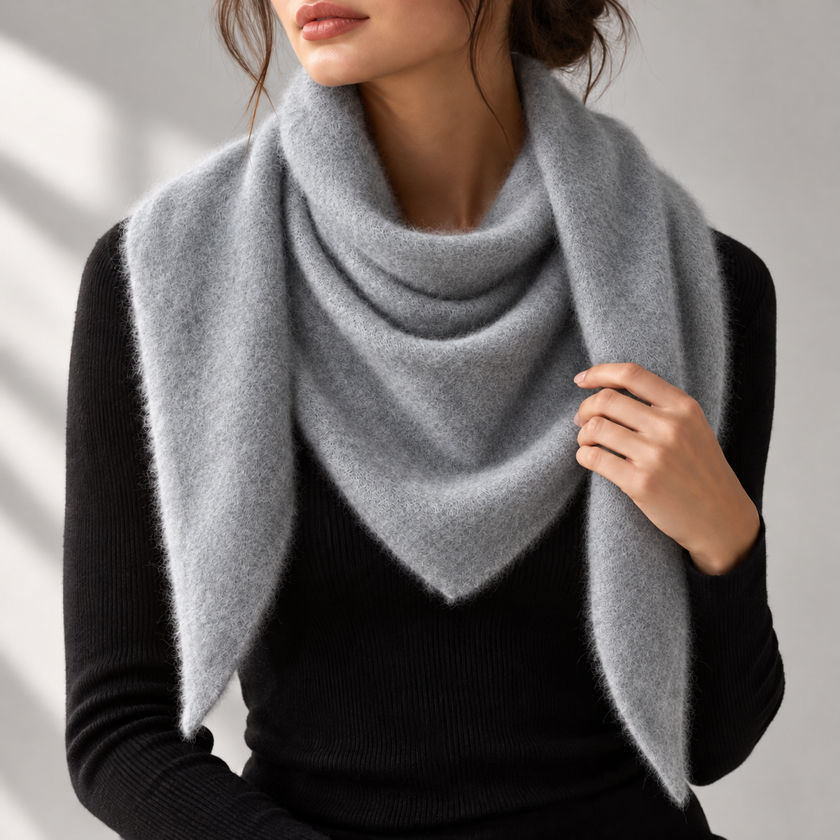 Noelle Pure Cashmere Triangle Scarf