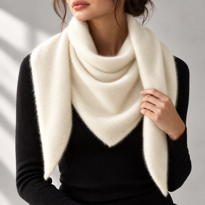 Noelle Pure Cashmere Triangle Scarf
