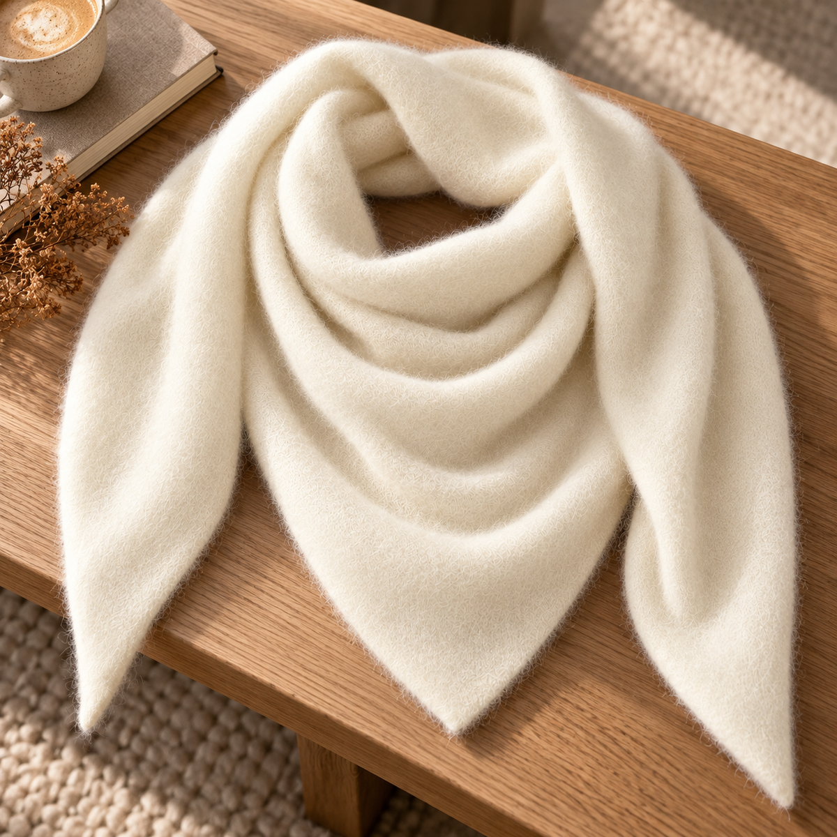 Noelle Pure Cashmere Triangle Scarf