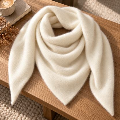 Noelle Pure Cashmere Triangle Scarf